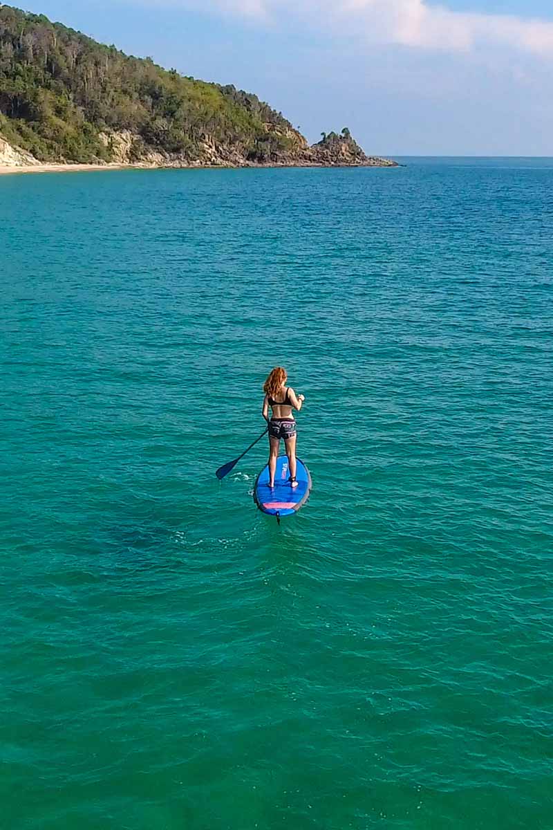 Group of kayakers in the sea