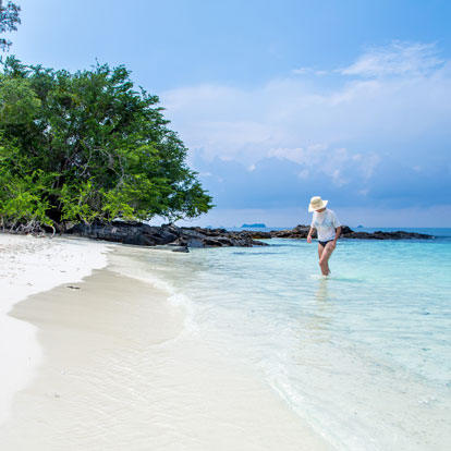 White sandy beach