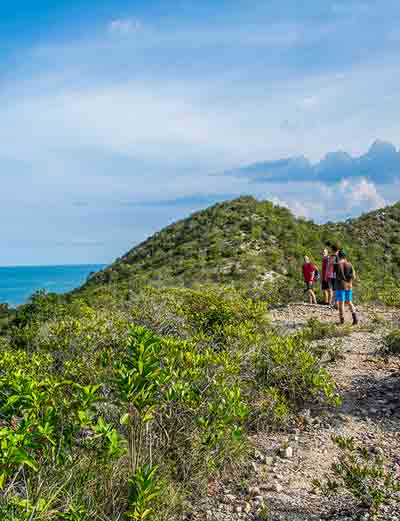 Adventurous island trekking