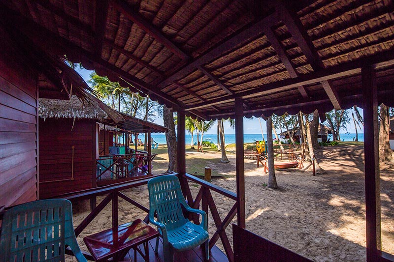 view from the room to the beach